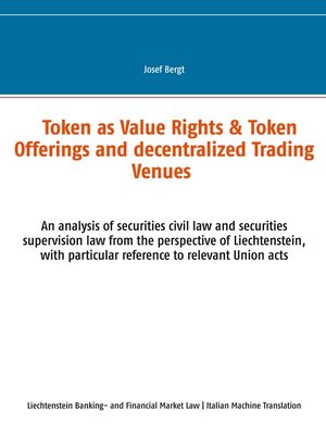 cover image of Token come Diritti di Valore & Offerte a Token e Centri Commerciali Decentralizzati